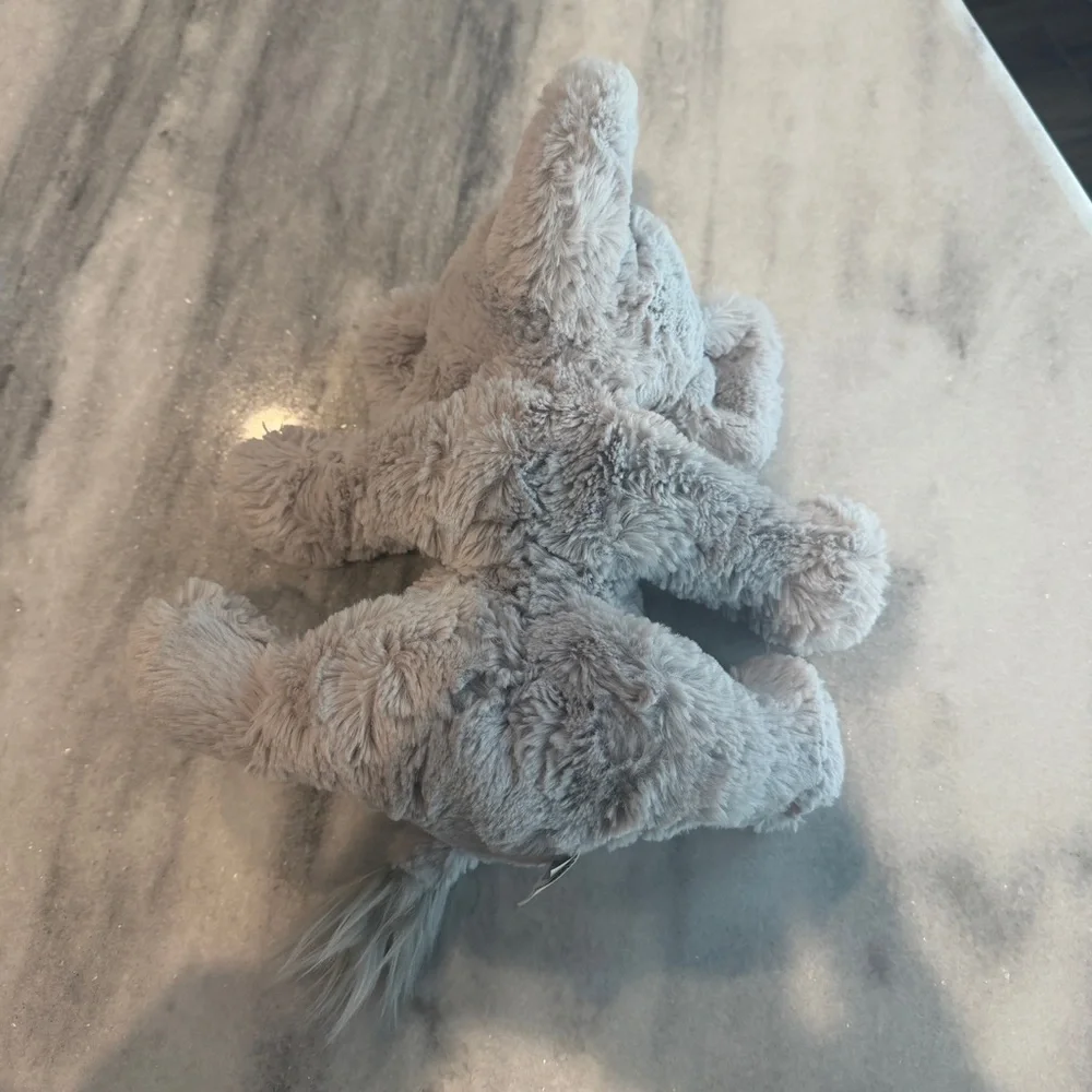 Gund Cozy Elephant 4059967 Plush in Soft Gray Floppy Weighted‎ Feet Cute Fuzzy